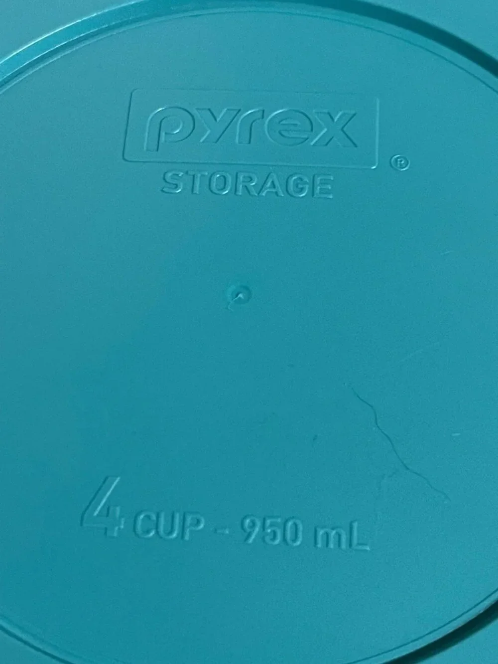 Pyrex Glass Bowl Teal Plaid w/ Lid 4-Cup 950mL Made USA Pyrex Diamonds Collectio